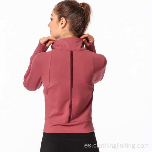 chaqueta de yoga para mujer de manga larga